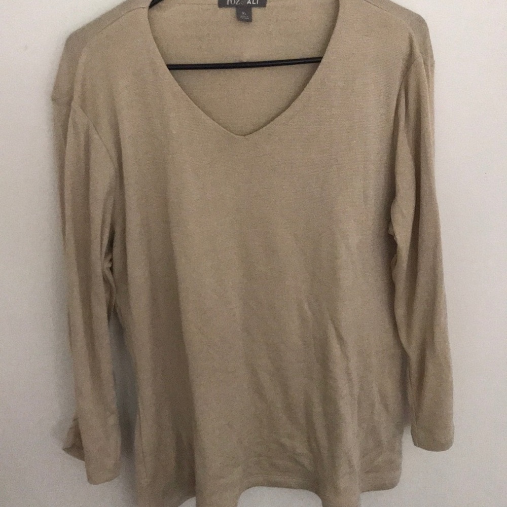 Roz and Ali crop sleeve sweater